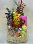 CODE 51993 - Snack & Flower Hamper